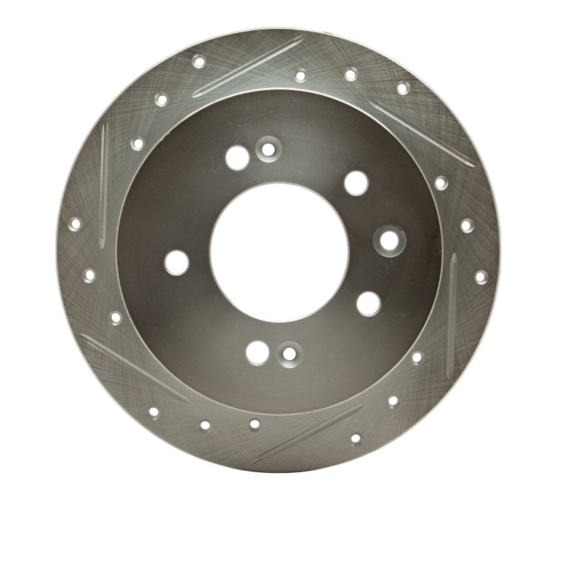 Picture of R1 07-10 Hyundai Elantra Rear Left Drilled & Slotted Silver Brake Rotor