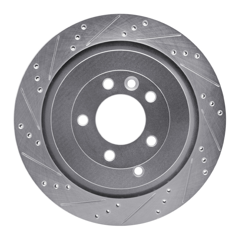 Picture of R1 05-16 Land Rover Discovery (Latin America) Rear Left Drilled & Slotted Silver Brake Rotor