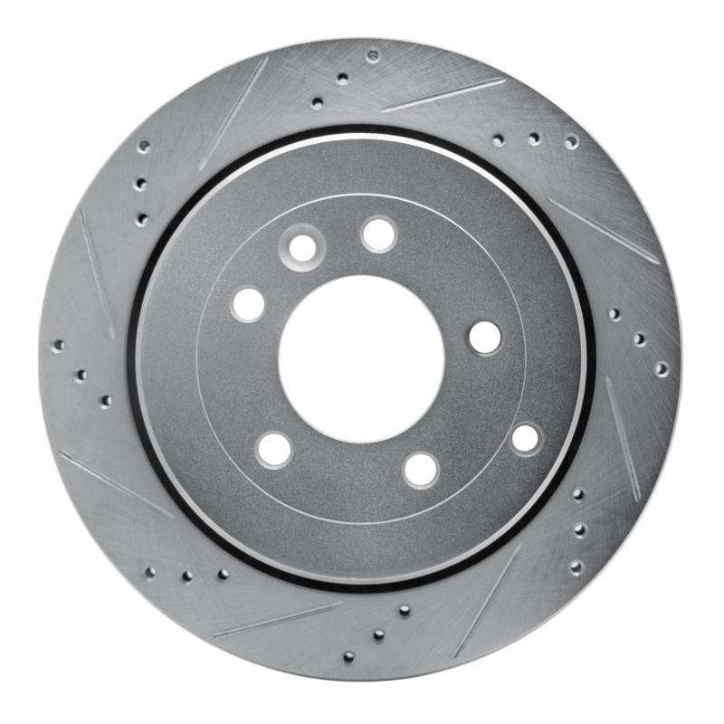 Picture of R1 05-07 Land Rover LR3 Rear Left Drilled & Slotted Silver Brake Rotor