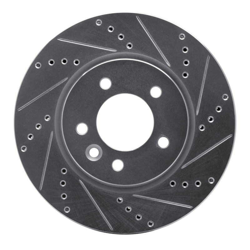 Picture of R1 05-07 Land Rover LR3 Front Right Drilled & Slotted Silver Brake Rotor