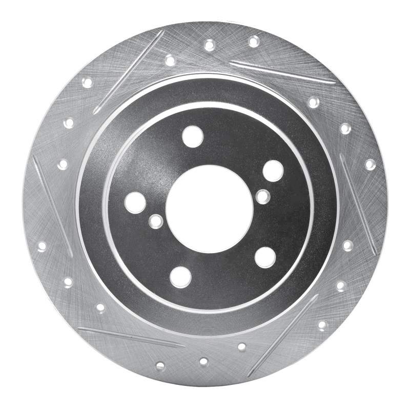 Picture of R1 90-08 Saab 9-2X Rear Left Drilled & Slotted Silver Brake Rotor