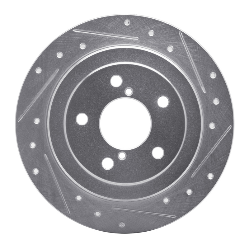 Picture of R1 90-08 Saab 9-2X Rear Right Drilled & Slotted Silver Brake Rotor