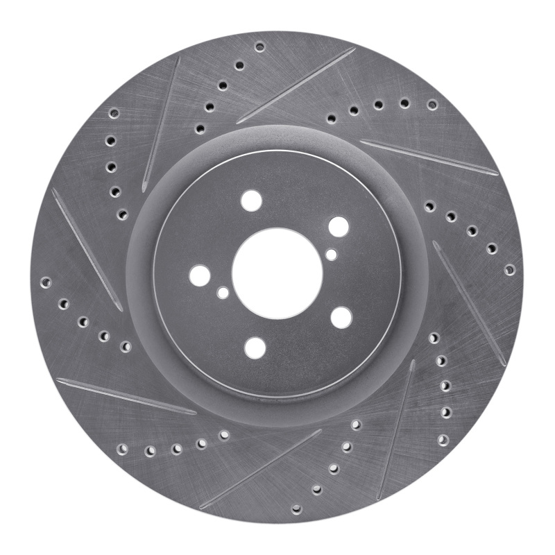 Picture of R1 03-25 Subaru BRZ Front Left Drilled & Slotted Silver Brake Rotor