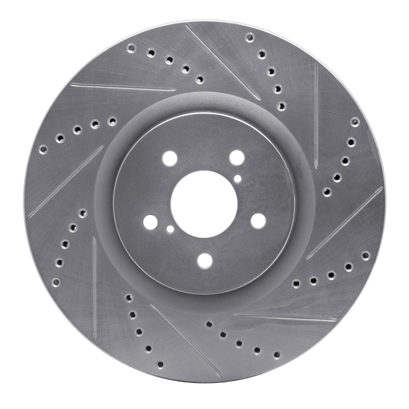 Picture of R1 03-25 Subaru BRZ Front Right Drilled & Slotted Silver Brake Rotor