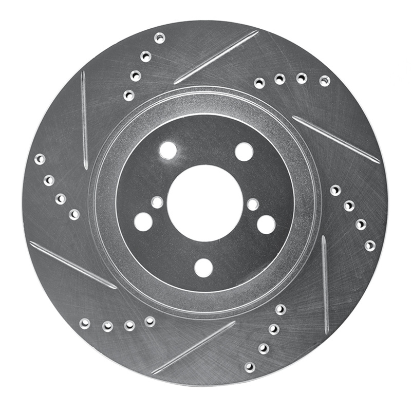 Picture of R1 04-25 Scion FR-S Front Left Drilled & Slotted Silver Brake Rotor