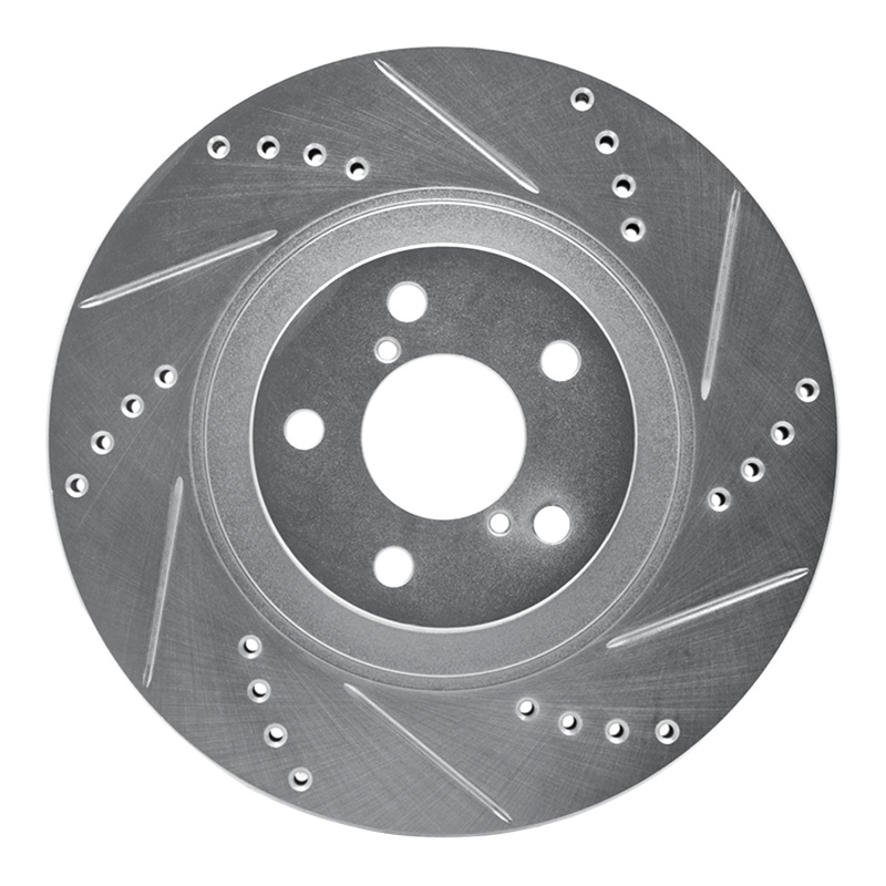 Picture of R1 04-25 Scion FR-S Front Right Drilled & Slotted Silver Brake Rotor