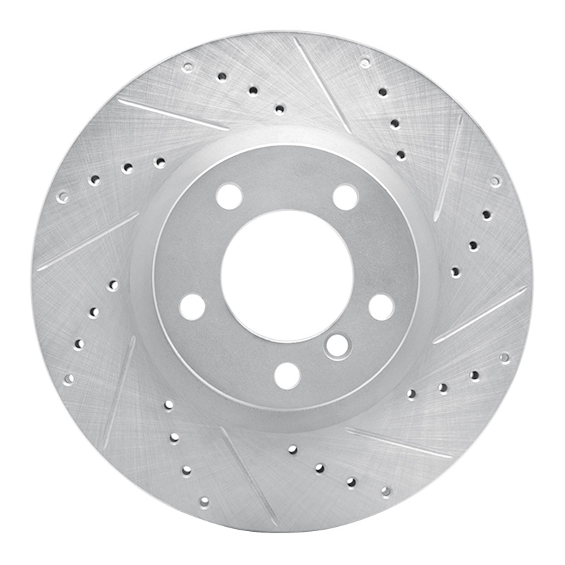 Picture of R1 95-02 BMW M3 Left Front Drilled & Slotted Silver Brake Rotor