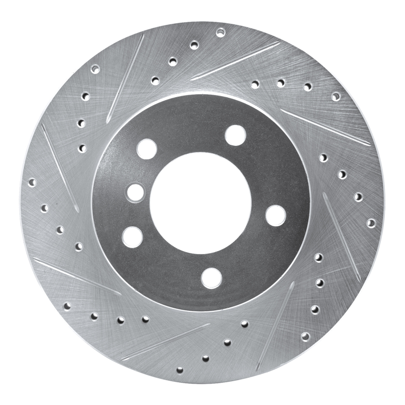 Picture of R1 99-08 BMW 325CI (USA/Canada) Front Left Drilled & Slotted Silver Brake Rotor