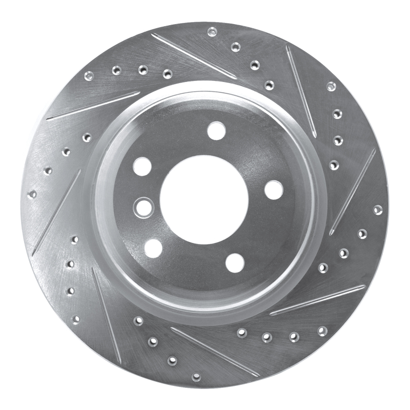 Picture of R1 06-15 BMW 335XI Rear Right Drilled & Slotted Silver Brake Rotor
