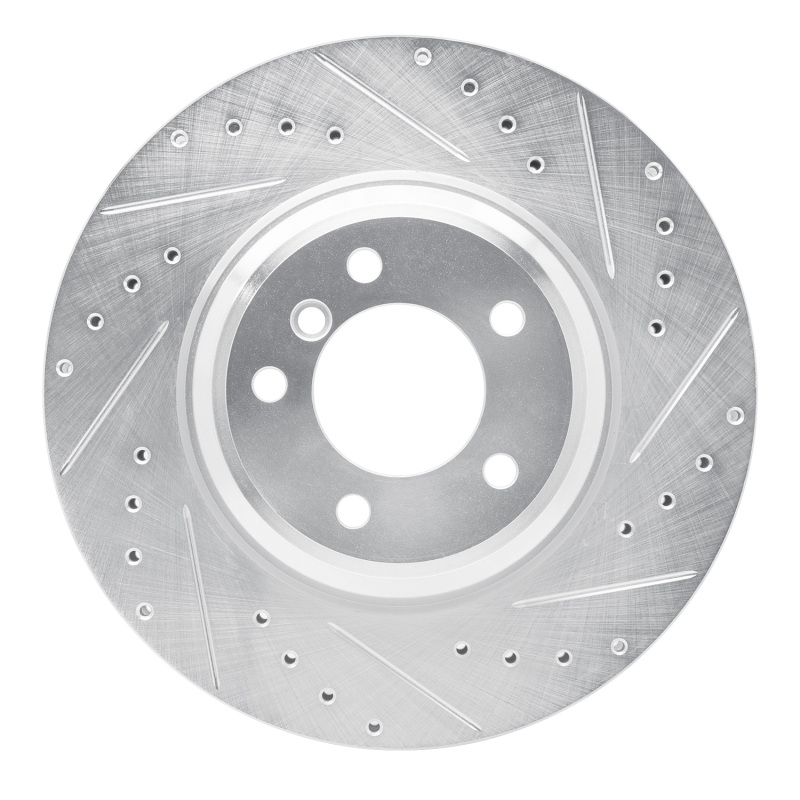 Picture of R1 07-15 BMW 335XI Front Right Drilled & Slotted Silver Brake Rotor