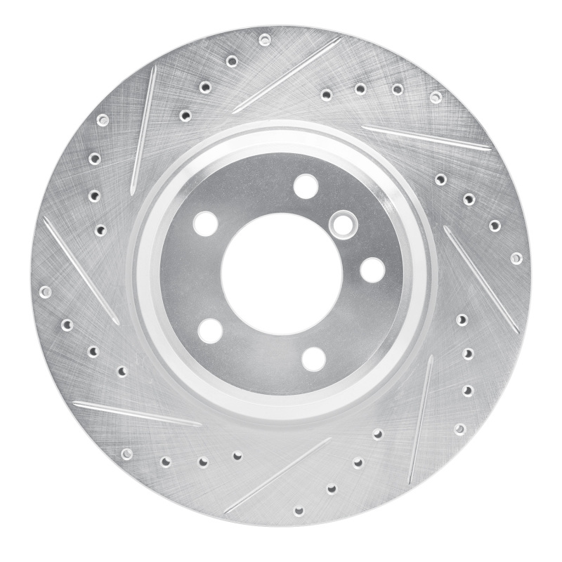 Picture of R1 07-15 BMW 335XI Front Left Drilled & Slotted Silver Brake Rotor