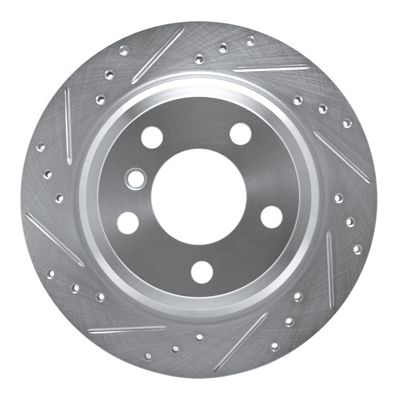 Picture of R1 06-20 BMW 430I Gran Coupe Rear Left Drilled & Slotted Silver Brake Rotor