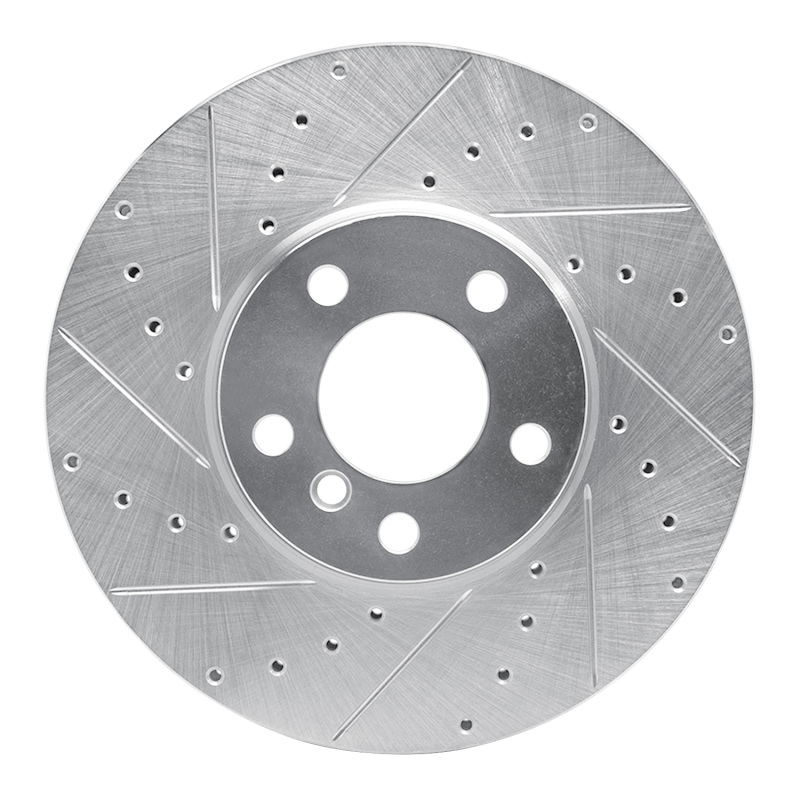 Picture of R1 07-19 BMW X5 Front Left Drilled & Slotted Silver Brake Rotor