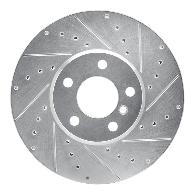 Picture of R1 07-19 BMW X5 Front Right Drilled & Slotted Silver Brake Rotor
