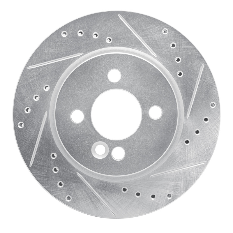 Picture of R1 02-08 Mini Cooper (Excl Clubman) Front Right Drilled & Slotted Silver Brake Rotor