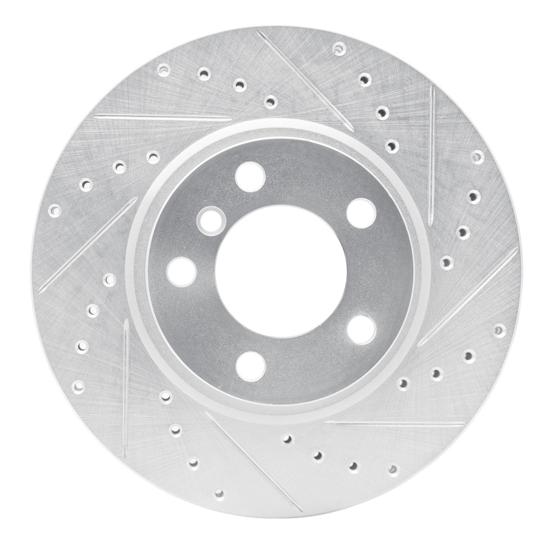 Picture of R1 11-16 Mini Cooper Countryman Front Right Drilled & Slotted Silver Brake Rotor