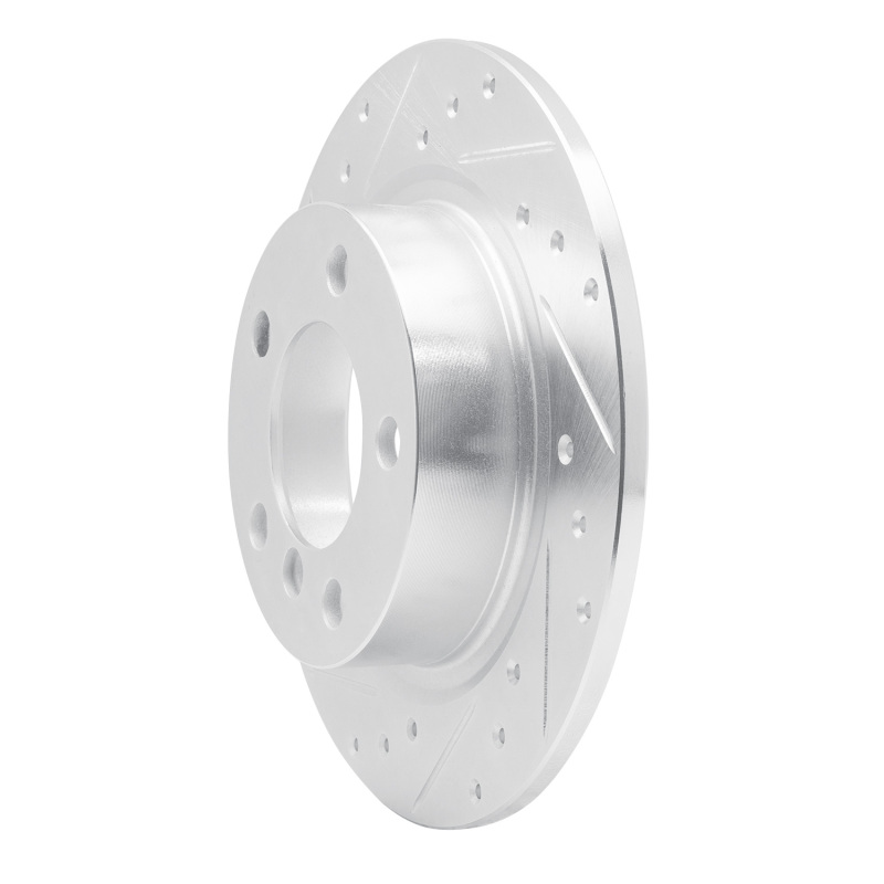 Picture of R1 11-16 Mini Cooper Paceman Rear Left Drilled & Slotted Silver Brake Rotor