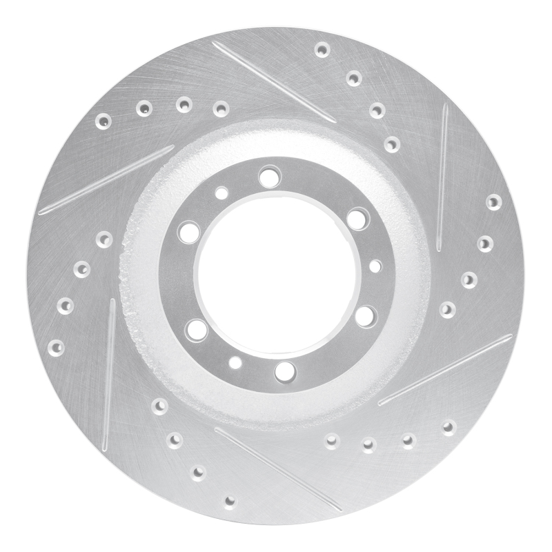 Picture of R1 92-02 Acura SLX Front Right Drilled & Slotted Silver Brake Rotor