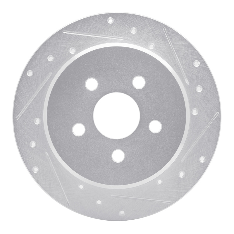 Picture of R1 95-03 Chrysler PT Cruiser Rear Right Drilled & Slotted Silver Brake Rotor