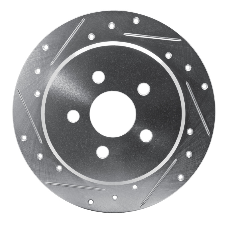 Picture of R1 95-03 Chrysler PT Cruiser Rear Left Drilled & Slotted Silver Brake Rotor