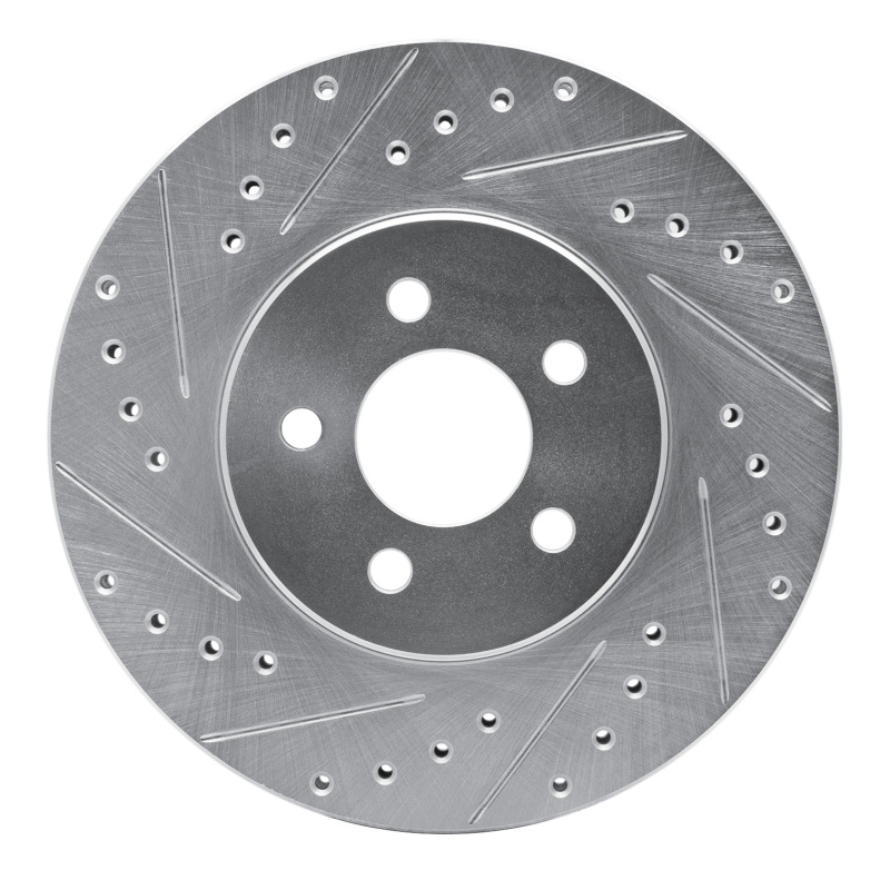 Picture of R1 95-06 Chrysler Cirrus Front Left Drilled & Slotted Silver Brake Rotor
