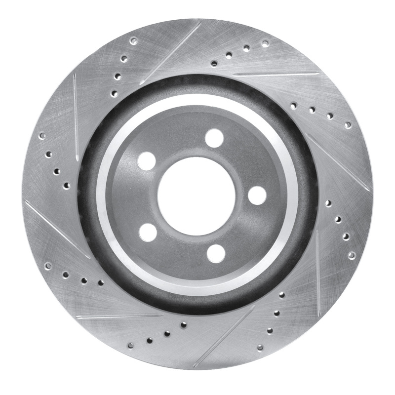 Picture of R1 05-23 Chrysler 300 Rear Left Drilled & Slotted Silver Brake Rotor