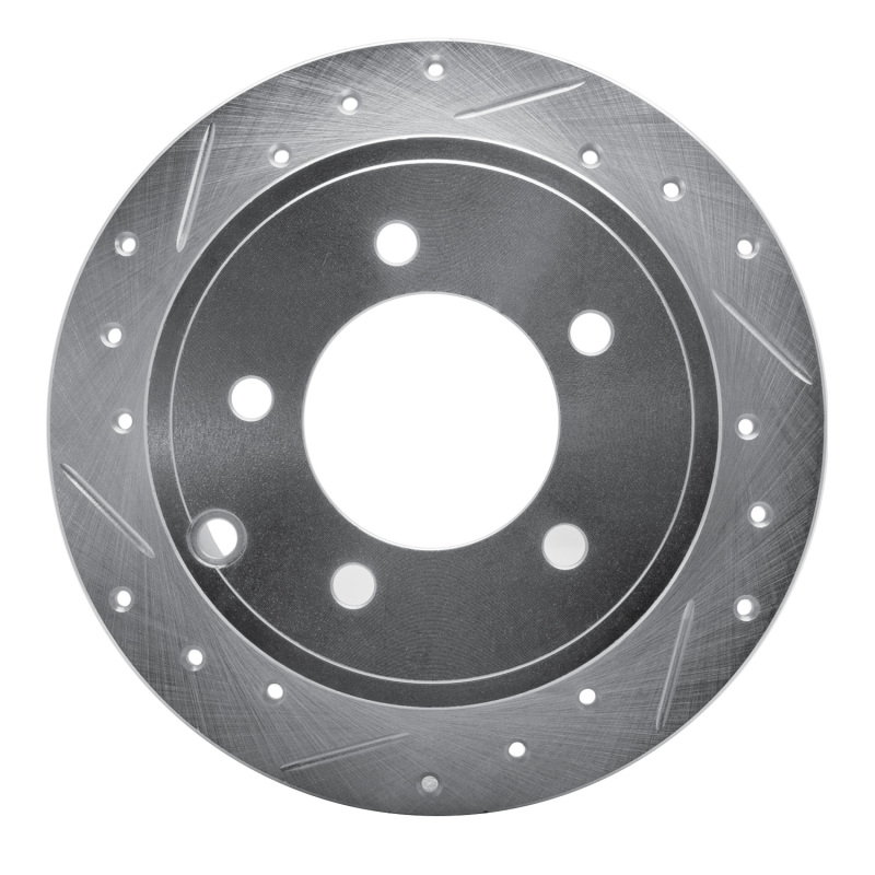Picture of R1 07-17 Chrysler 200 Rear Left Drilled & Slotted Silver Brake Rotor