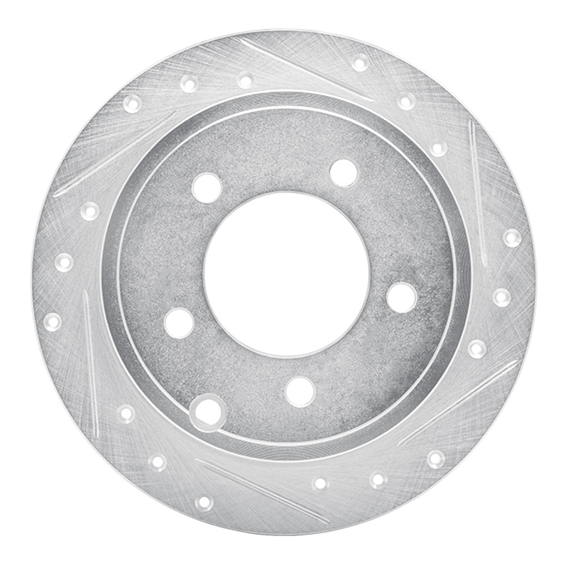 Picture of R1 07-17 Chrysler 200 Rear Right Drilled & Slotted Silver Brake Rotor