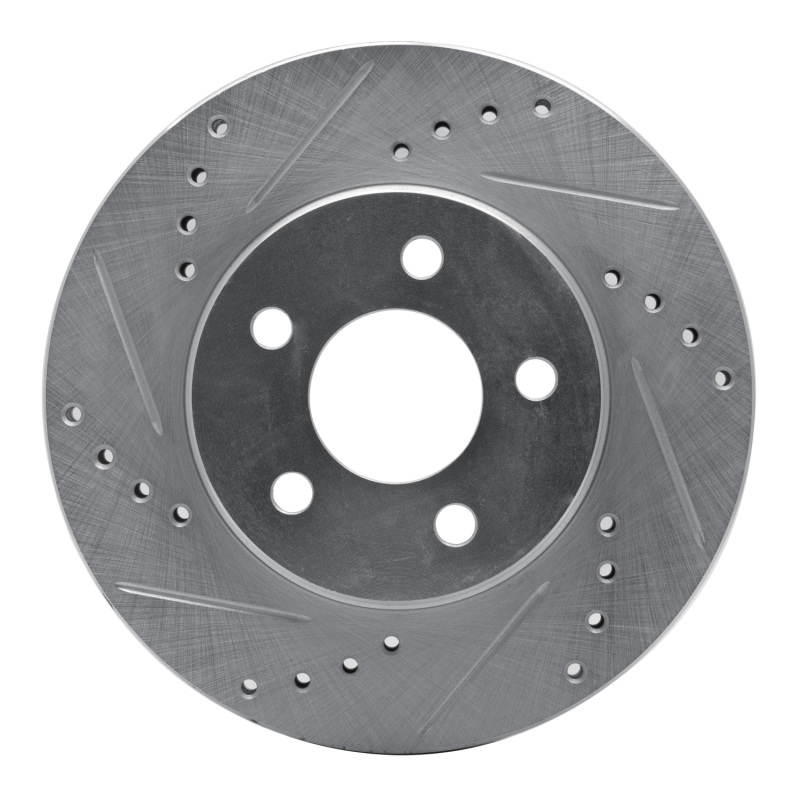Picture of R1 95-99 Dodge Neon (USA/Canada) Front Left Drilled & Slotted Silver Brake Rotor
