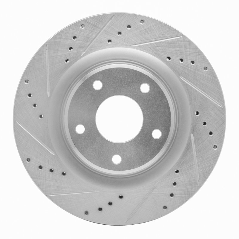 Picture of R1 98-04 Chrysler Concorde Front Left Drilled & Slotted Silver Brake Rotor