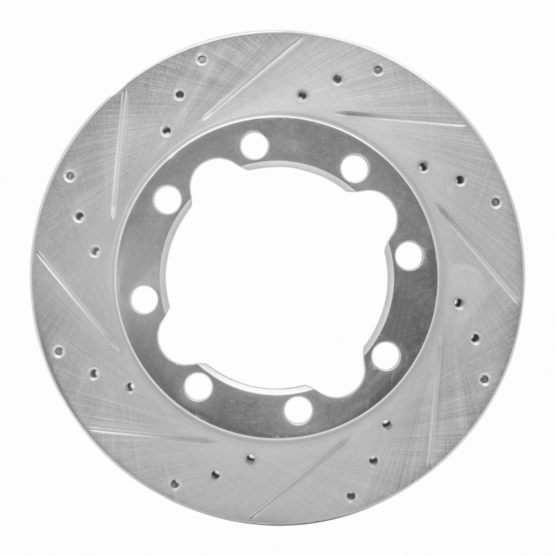 Picture of R1 88-00 Chevrolet Suburban 1500 Front Left Drilled & Slotted Silver Brake Rotor