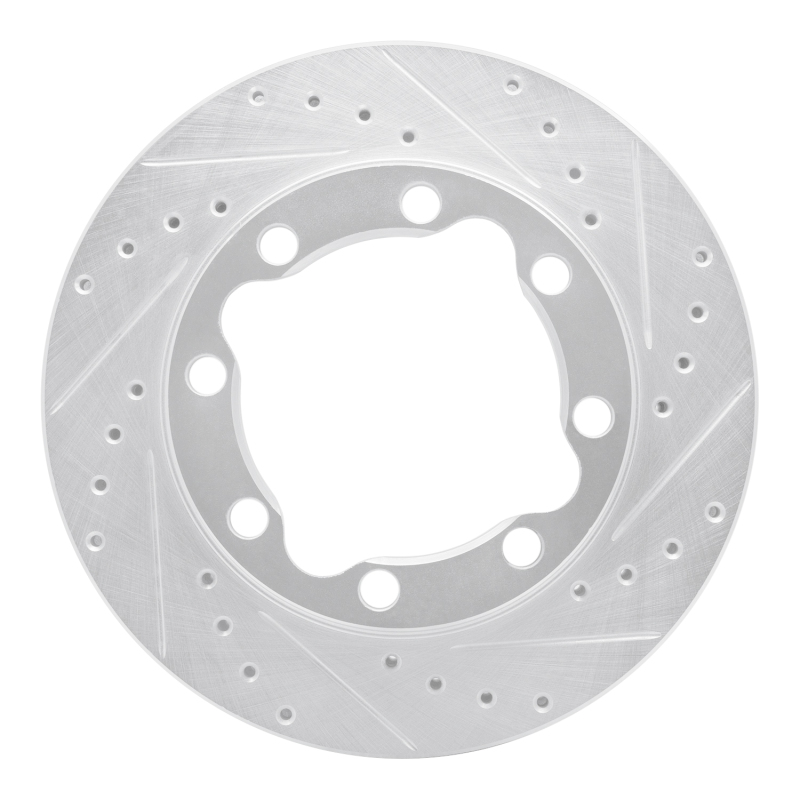 Picture of R1 92-00 Chevrolet K3500 Front Right Drilled & Slotted Silver Brake Rotor