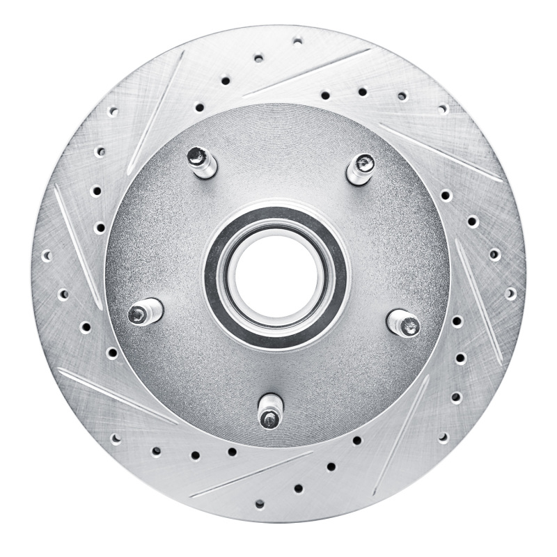 Picture of R1 94-99 Dodge Ram 1500 Pickup Front Left Drilled & Slotted Silver Brake Rotor