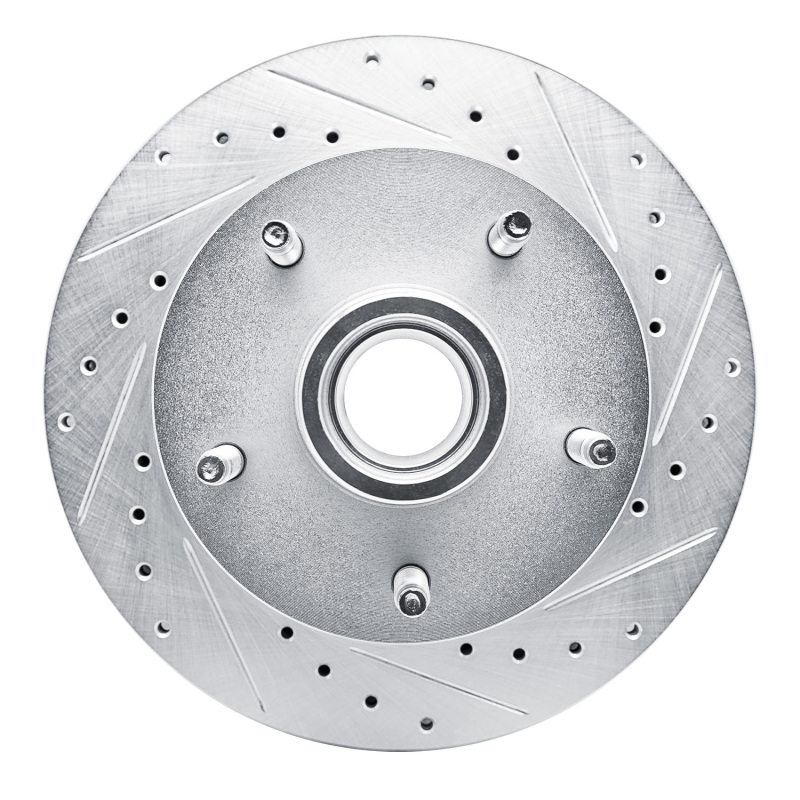 Picture of R1 94-99 Dodge Ram 1500 Pickup Front Right Drilled & Slotted Silver Brake Rotor