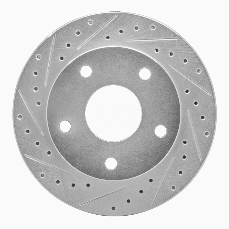 Picture of R1 94-99 Dodge Ram 1500 Pickup Front Left Drilled & Slotted Silver Brake Rotor