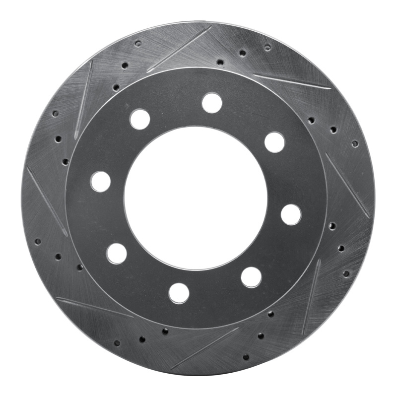 Picture of R1 00-02 Dodge Ram 3500 Front Left Drilled & Slotted Silver Brake Rotor