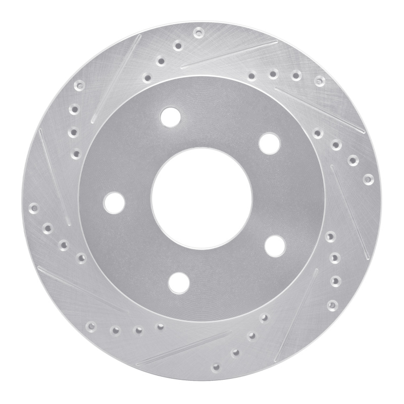 Picture of R1 00-02 Dodge Ram 1500 Pickup Front Left Drilled & Slotted Silver Brake Rotor