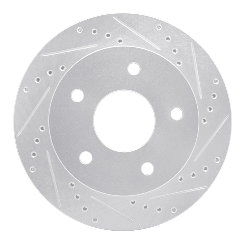 Picture of R1 00-02 Dodge Ram 1500 Pickup Front Right Drilled & Slotted Silver Brake Rotor