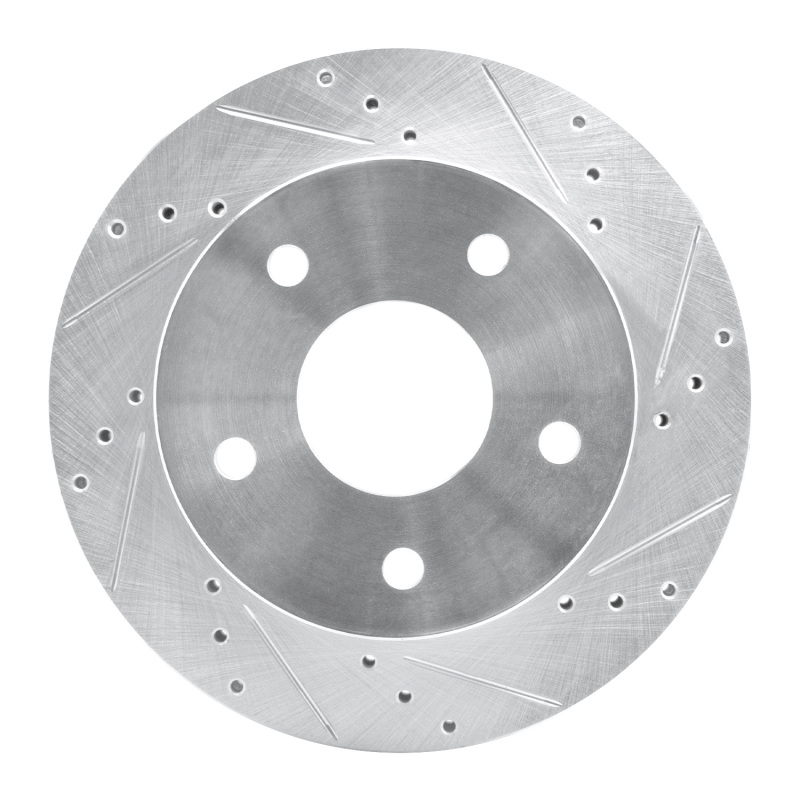 Picture of R1 00-01 Dodge Ram 1500 Pickup Front Right Drilled & Slotted Silver Brake Rotor