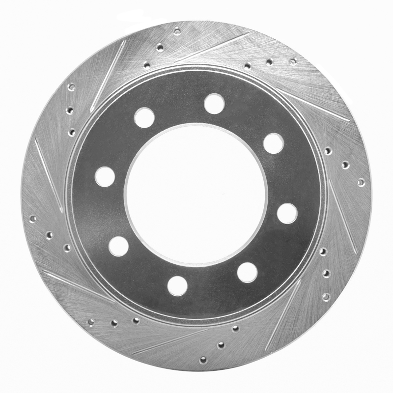 Picture of R1 03-08 Dodge Ram 2500 Rear Left Drilled & Slotted Silver Brake Rotor