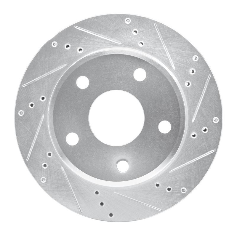 Picture of R1 05-11 Dodge Dakota 4WD Front Right Drilled & Slotted Silver Brake Rotor