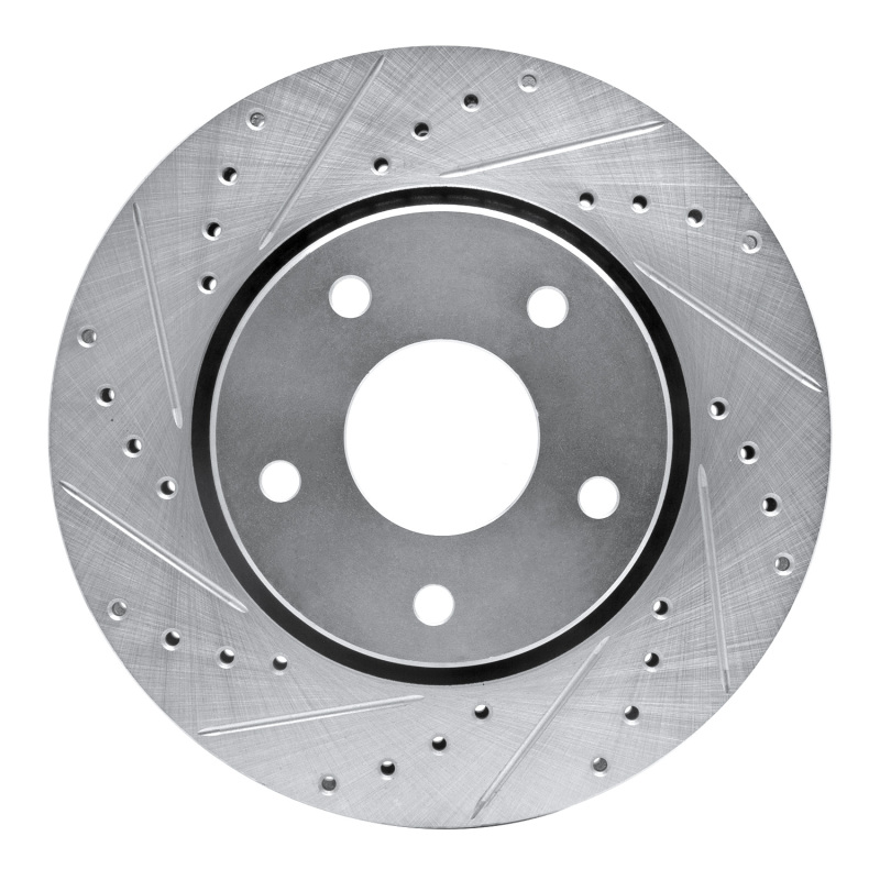 Picture of R1 08-16 Chrysler Town & Country Front Left Drilled & Slotted Silver Brake Rotor