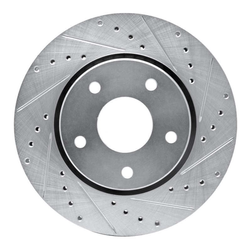Picture of R1 08-16 Chrysler Town & Country Front Right Drilled & Slotted Silver Brake Rotor