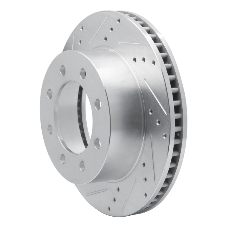 Picture of R1 03-08 Dodge Ram 2500 Front Left Drilled & Slotted Silver Brake Rotor