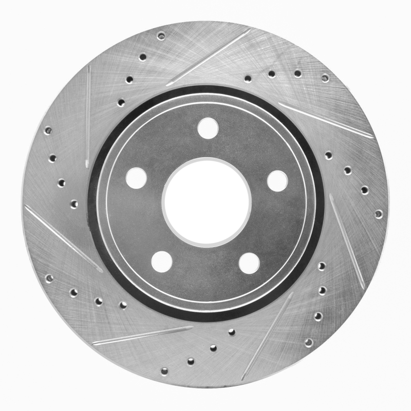 Picture of R1 05-10 Jeep Commander Front Left Drilled & Slotted Silver Brake Rotor