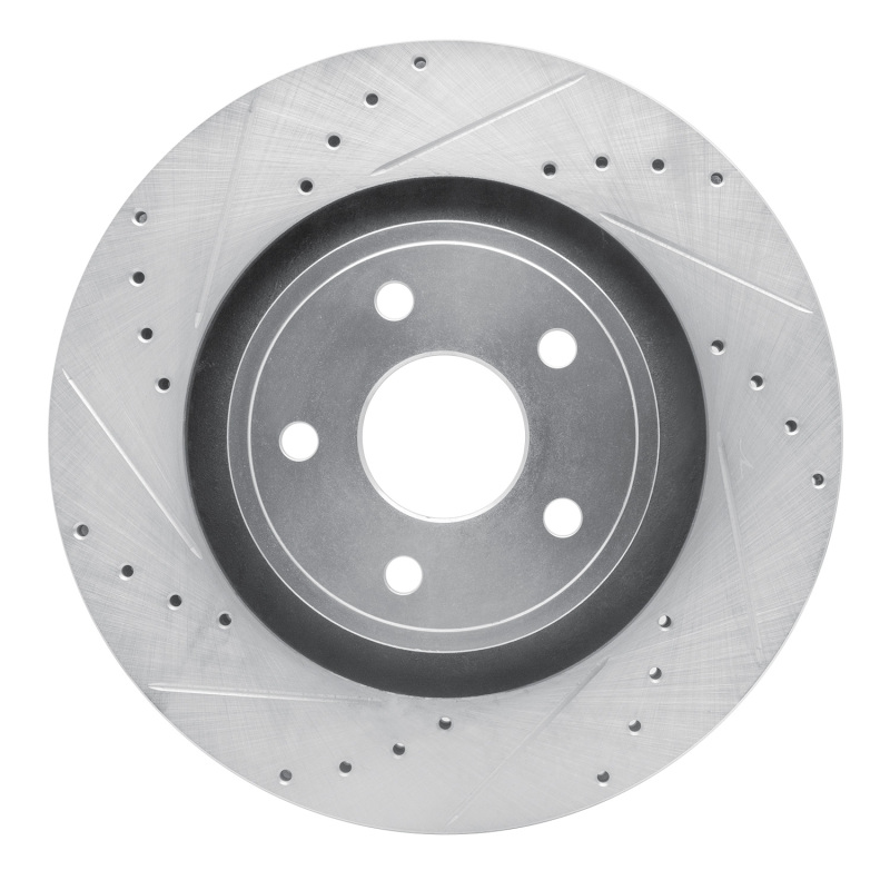 Picture of R1 06-10 Jeep Grand Cherokee Front Left Drilled & Slotted Silver Brake Rotor