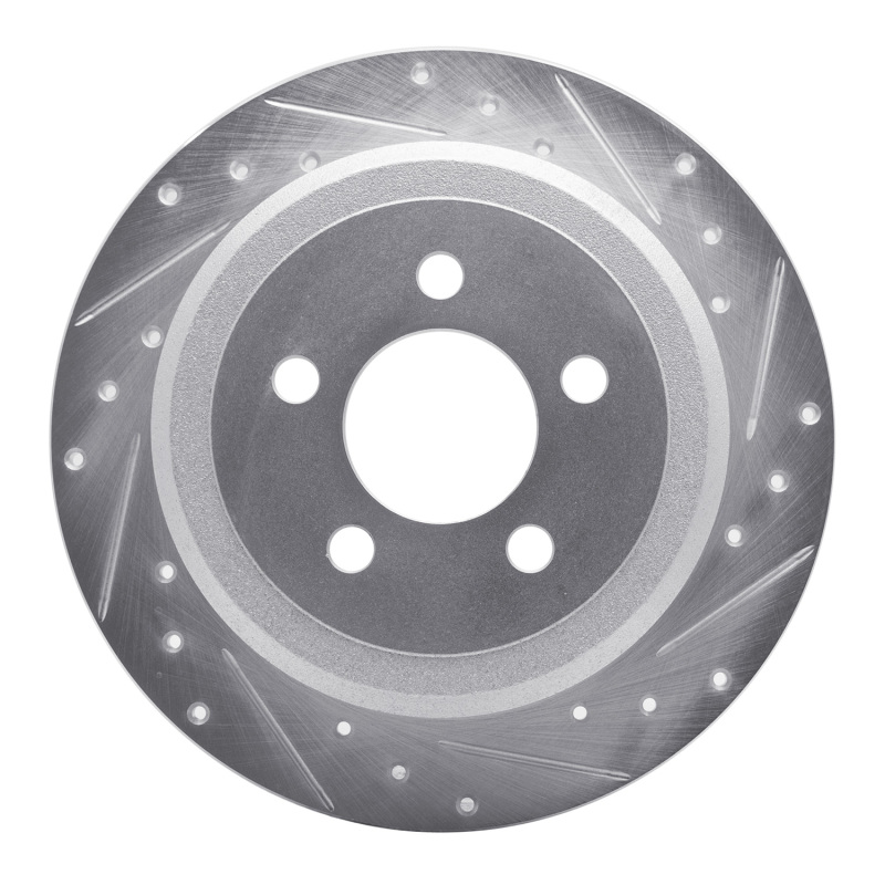 Picture of R1 07-12 Dodge Nitro Rear Left Drilled & Slotted Silver Brake Rotor