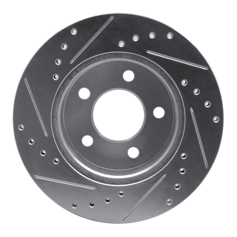 Picture of R1 90-99 Jeep Cherokee Front Right Drilled & Slotted Silver Brake Rotor