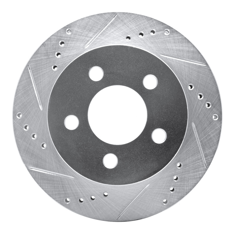 Picture of R1 99-06 Jeep Cherokee Front Left Drilled & Slotted Silver Brake Rotor