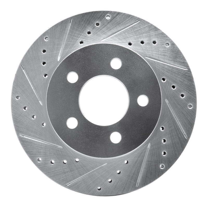 Picture of R1 02-07 Jeep Liberty Front Left Drilled & Slotted Silver Brake Rotor